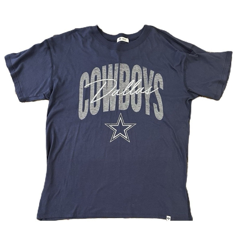 Dallas Cowboys Women's '47 Brand Short Sleeve Top Atlas Blue NWT L